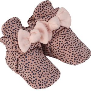 Robeez Pink Animal Bow Snap Crib Booties